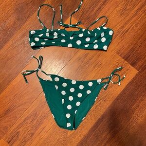 PacSun Green Polka Dot Bikini